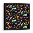 Patrón sin costuras de esqueletos de Halloween - Marika Barsrsind | Cuadro decorativo de Canvas Lab