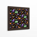 Patrón sin costuras de esqueletos de Halloween - Marika Barsrsind | Cuadro decorativo de Canvas Lab