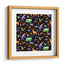 Patrón sin costuras de esqueletos de Halloween - Marika Barsrsind | Cuadro decorativo de Canvas Lab