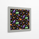 Patrón sin costuras de esqueletos de Halloween - Marika Barsrsind | Cuadro decorativo de Canvas Lab