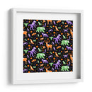 Patrón sin costuras de esqueletos de Halloween - Marika Barsrsind | Cuadro decorativo de Canvas Lab