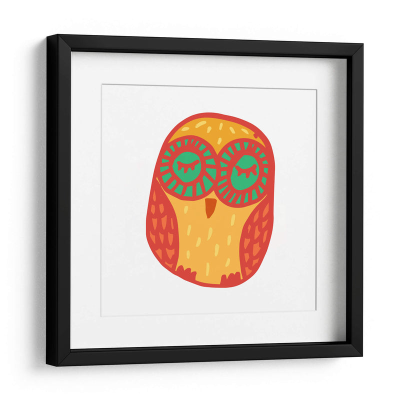 Dibujos animados de búhos - Marika Barsrsind | Cuadro decorativo de Canvas Lab