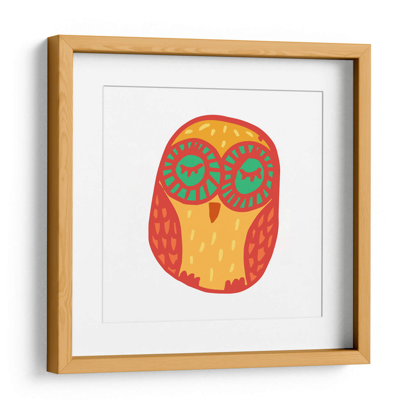 Dibujos animados de búhos - Marika Barsrsind | Cuadro decorativo de Canvas Lab