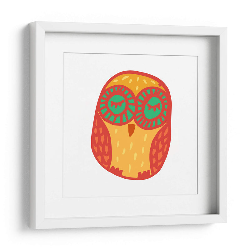 Dibujos animados de búhos - Marika Barsrsind | Cuadro decorativo de Canvas Lab