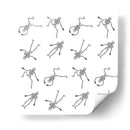 Patrones de esqueletos danzantes - Marika Barsrsind | Cuadro decorativo de Canvas Lab