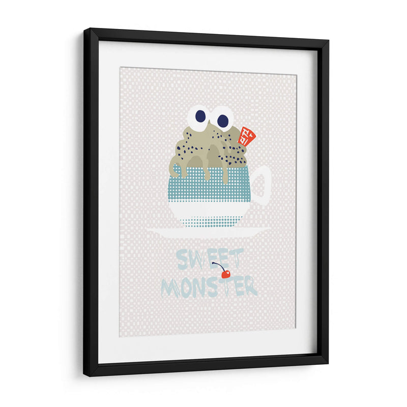 Dulce cupcake monstruo de menta - Annick | Cuadro decorativo de Canvas Lab