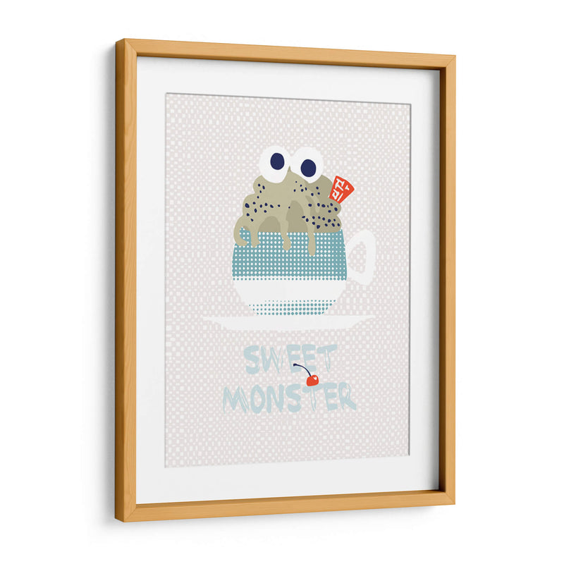 Dulce cupcake monstruo de menta - Annick | Cuadro decorativo de Canvas Lab