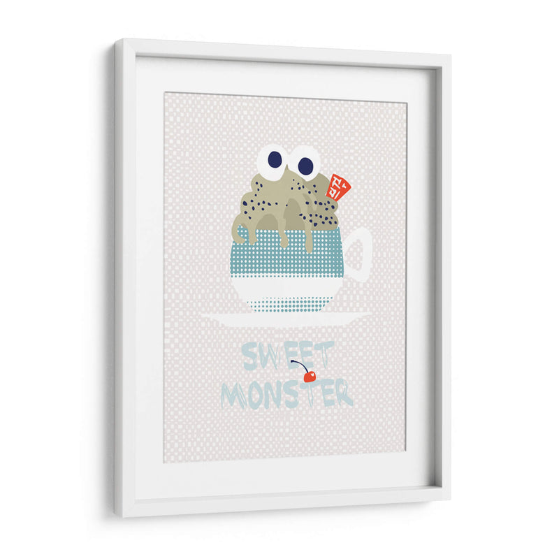 Dulce cupcake monstruo de menta - Annick | Cuadro decorativo de Canvas Lab