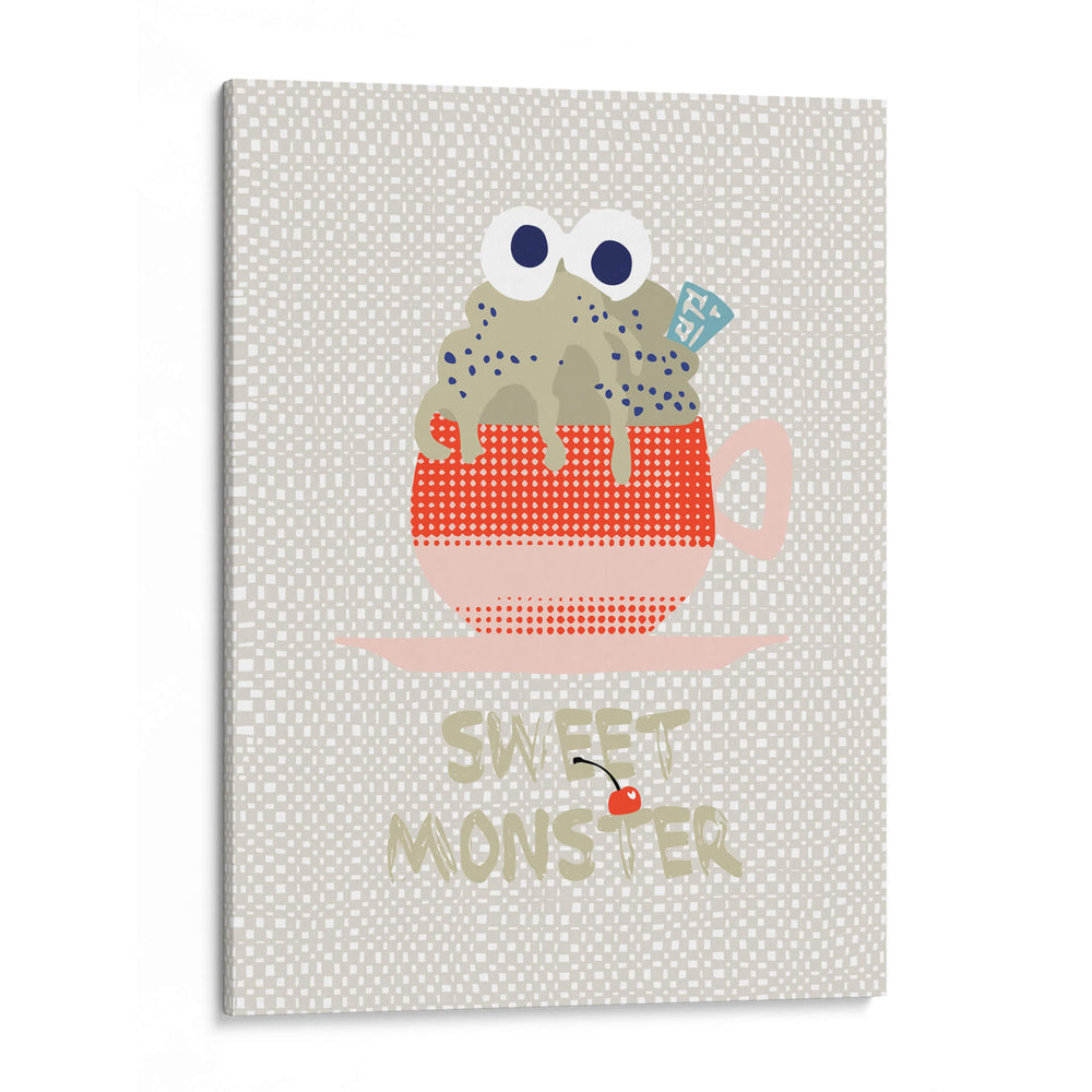 Dulce cupcake monstruo rojo - Annick | Cuadro decorativo de Canvas Lab