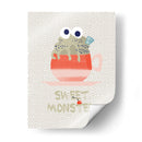 Dulce cupcake monstruo rojo - Annick | Cuadro decorativo de Canvas Lab