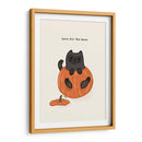 Gato negro sentado juguetonamente en una calabaza - Tara Royle | Cuadro decorativo de Canvas Lab