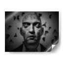 Los pensamientos zumban a mi alrededor como polillas alrededor de una luz. - Holger Droste | Cuadro decorativo de Canvas Lab