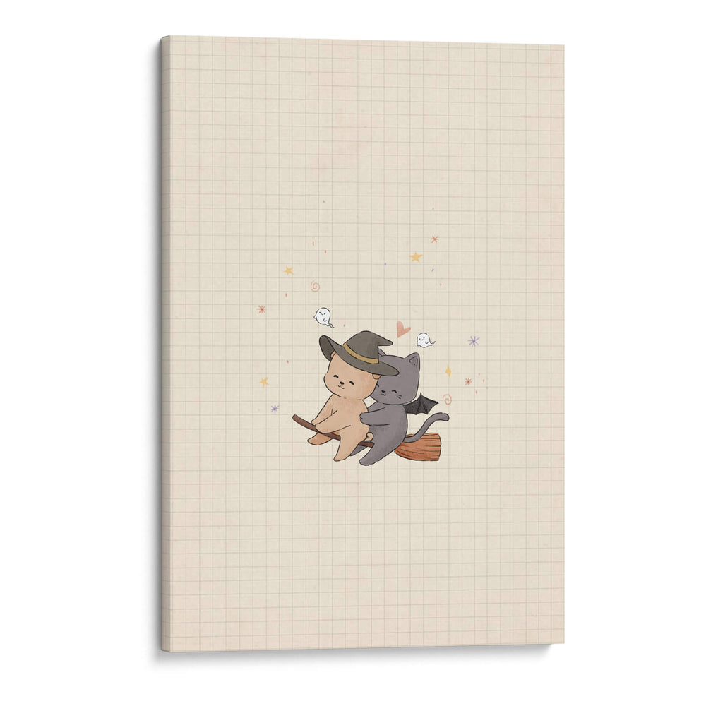 Gato y perro en Halloween I - Xuan Thai | Cuadro decorativo de Canvas Lab