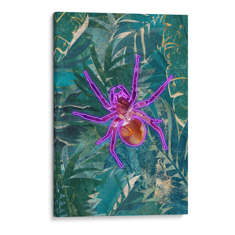 Araña de neón en la jungla - Sarah Manovski | Cuadro decorativo de Canvas Lab