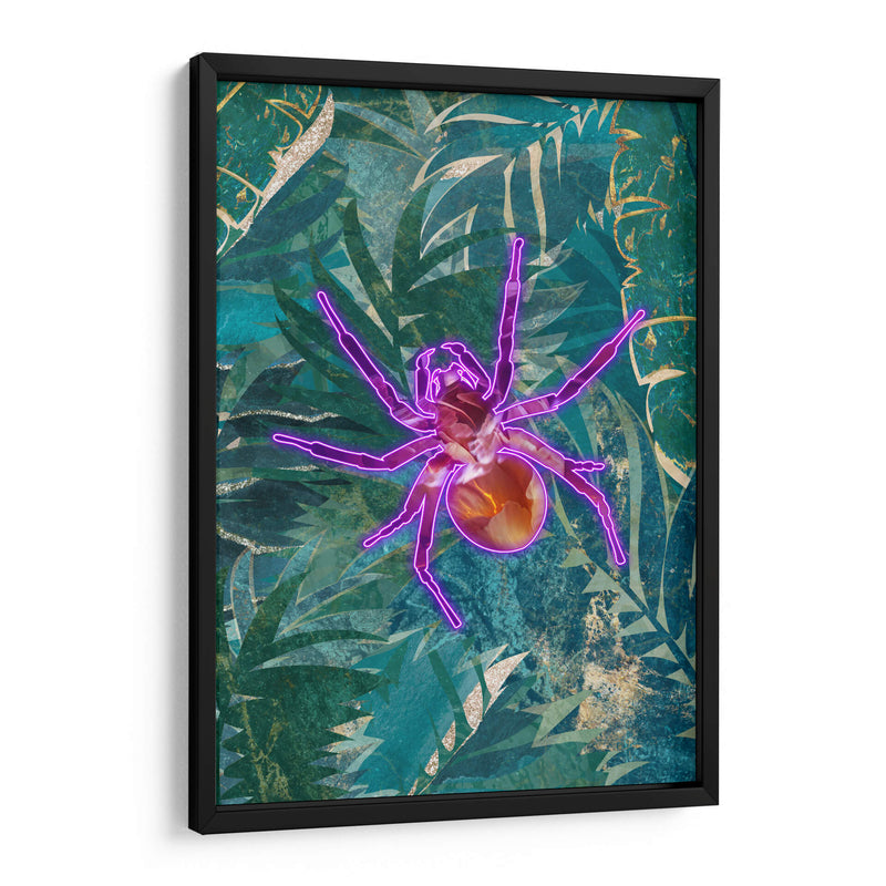 Araña de neón en la jungla - Sarah Manovski | Cuadro decorativo de Canvas Lab