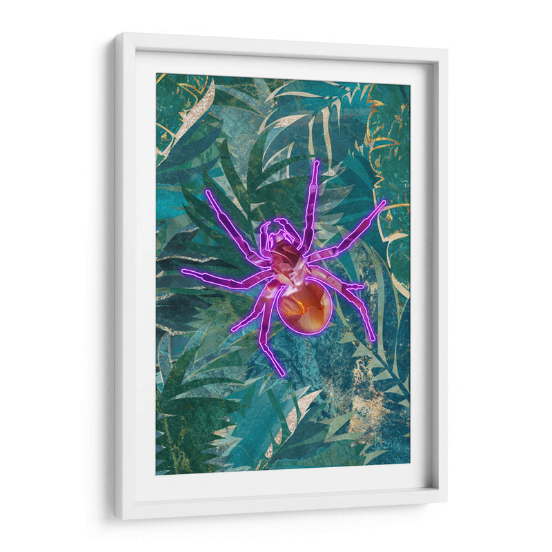 Araña de neón en la jungla - Sarah Manovski | Cuadro decorativo de Canvas Lab