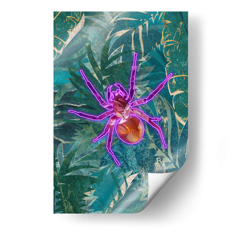 Araña de neón en la jungla - Sarah Manovski | Cuadro decorativo de Canvas Lab