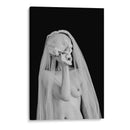 Retrato con un cráneo en blanco y negro - Zanna | Cuadro decorativo de Canvas Lab