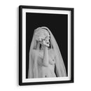 Retrato con un cráneo en blanco y negro - Zanna | Cuadro decorativo de Canvas Lab