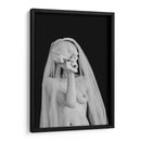Retrato con un cráneo en blanco y negro - Zanna | Cuadro decorativo de Canvas Lab