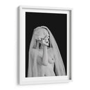 Retrato con un cráneo en blanco y negro - Zanna | Cuadro decorativo de Canvas Lab