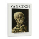 Cabeza de esqueleto con un cigarrillo encendido - Fluidys | Cuadro decorativo de Canvas Lab