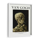 Cabeza de esqueleto con un cigarrillo encendido - Fluidys | Cuadro decorativo de Canvas Lab