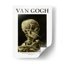 Cabeza de esqueleto con un cigarrillo encendido - Fluidys | Cuadro decorativo de Canvas Lab