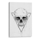 Cráneo en un triángulo (blanco y negro) - Balazs Solti | Cuadro decorativo de Canvas Lab