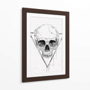 Cráneo en un triángulo (blanco y negro) - Balazs Solti | Cuadro decorativo de Canvas Lab
