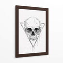 Cráneo en un triángulo (blanco y negro) - Balazs Solti | Cuadro decorativo de Canvas Lab