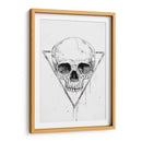 Cráneo en un triángulo (blanco y negro) - Balazs Solti | Cuadro decorativo de Canvas Lab