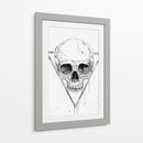 Cráneo en un triángulo (blanco y negro) - Balazs Solti | Cuadro decorativo de Canvas Lab