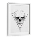 Cráneo en un triángulo (blanco y negro) - Balazs Solti | Cuadro decorativo de Canvas Lab