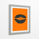Póster de labios de Halloween con naranja Boo 1 - Lori Ann Folz | Cuadro decorativo de Canvas Lab