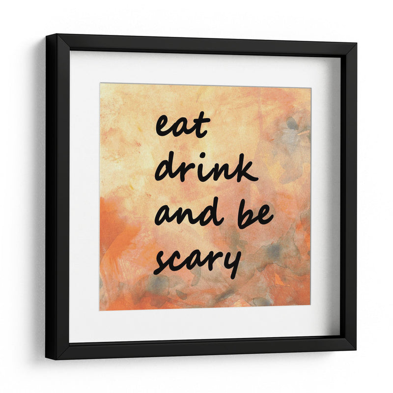 Fondo 1 Comer Beber Dar miedo Naranja claro Gris - Lori Ann Folz | Cuadro decorativo de Canvas Lab