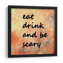 Fondo 1 Comer Beber Dar miedo Naranja claro Gris - Lori Ann Folz | Cuadro decorativo de Canvas Lab