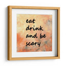 Fondo 1 Comer Beber Dar miedo Naranja claro Gris - Lori Ann Folz | Cuadro decorativo de Canvas Lab