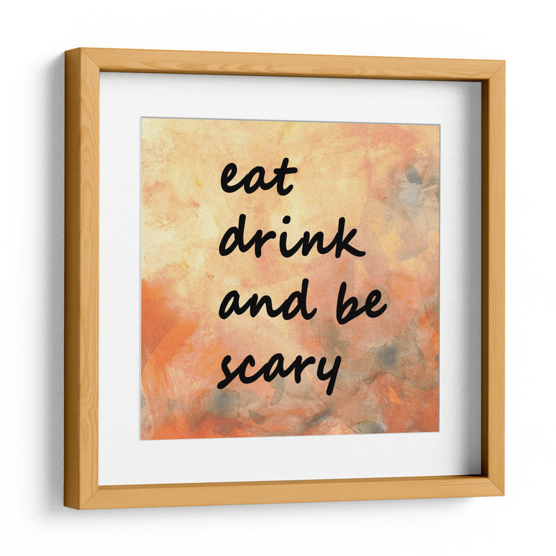 Fondo 1 Comer Beber Dar miedo Naranja claro Gris - Lori Ann Folz | Cuadro decorativo de Canvas Lab