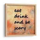 Fondo 1 Comer Beber Dar miedo Naranja claro Gris - Lori Ann Folz | Cuadro decorativo de Canvas Lab