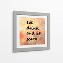 Fondo 1 Comer Beber Dar miedo Naranja claro Gris - Lori Ann Folz | Cuadro decorativo de Canvas Lab