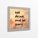 Fondo 1 Comer Beber Dar miedo Naranja claro Gris - Lori Ann Folz | Cuadro decorativo de Canvas Lab