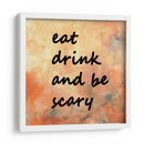 Fondo 1 Comer Beber Dar miedo Naranja claro Gris - Lori Ann Folz | Cuadro decorativo de Canvas Lab