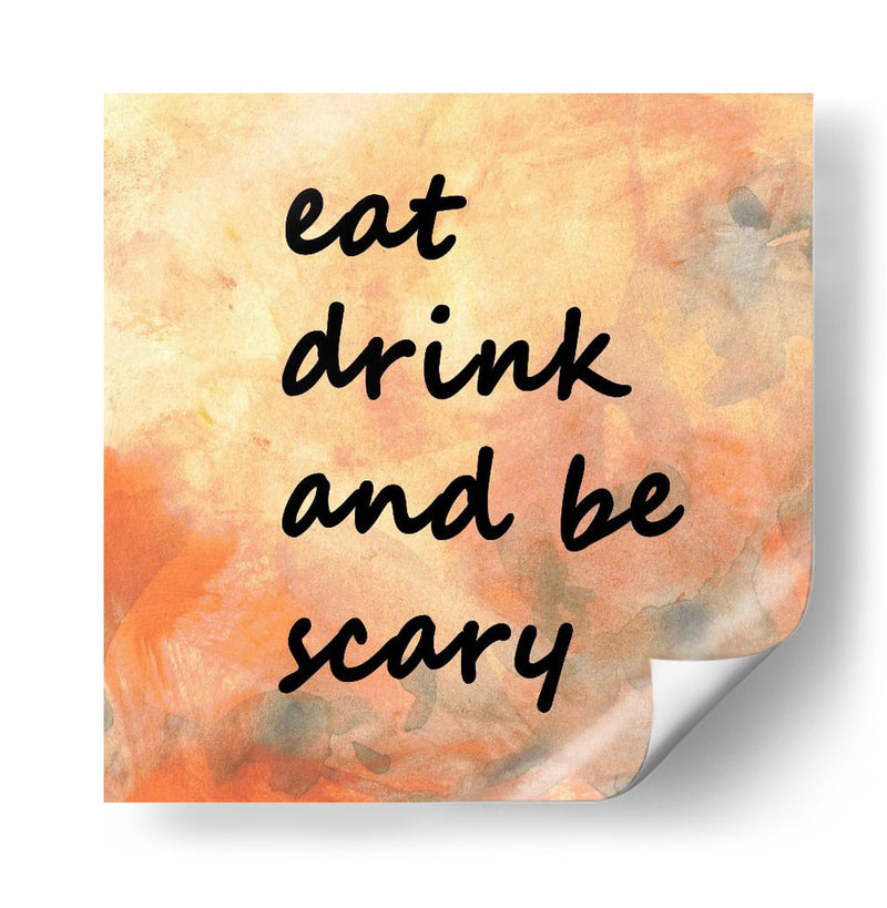 Fondo 1 Comer Beber Dar miedo Naranja claro Gris - Lori Ann Folz | Cuadro decorativo de Canvas Lab