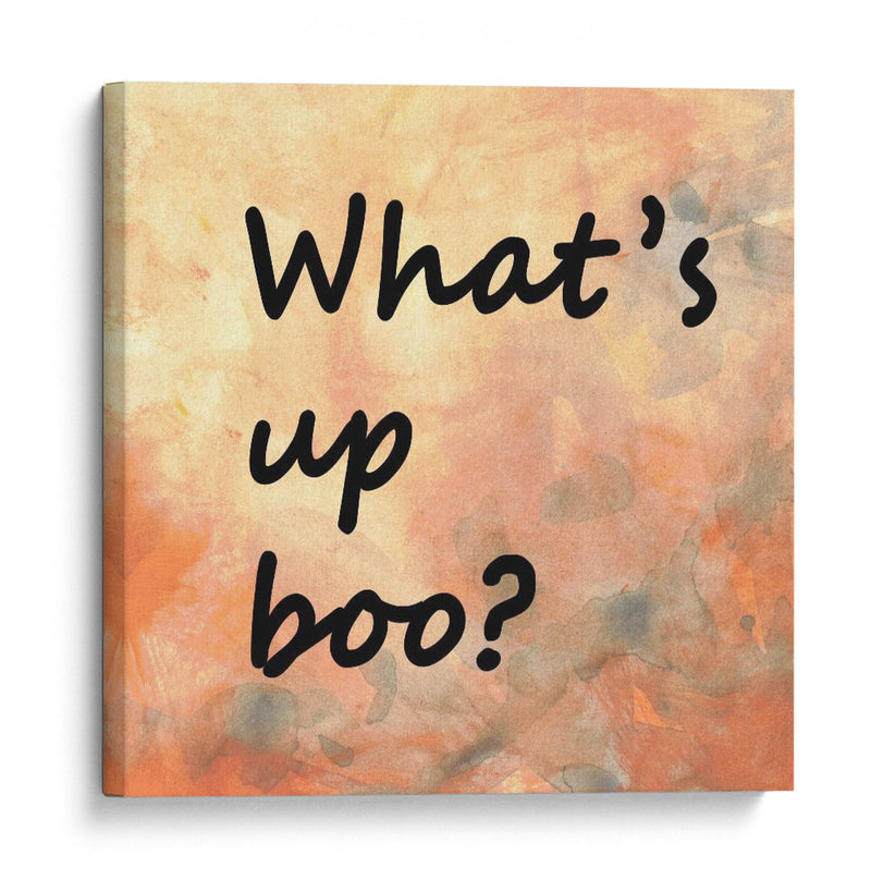 Fondo 1 ¿Qué pasa, Boo? Naranja Dorado Gris - Lori Ann Folz | Cuadro decorativo de Canvas Lab