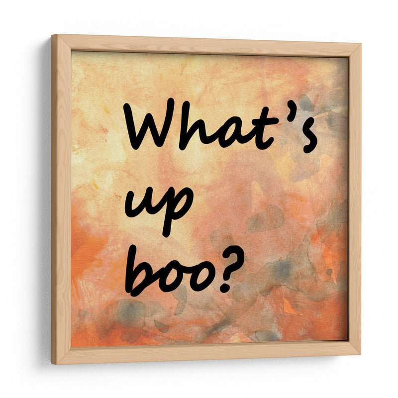 Fondo 1 ¿Qué pasa, Boo? Naranja Dorado Gris - Lori Ann Folz | Cuadro decorativo de Canvas Lab