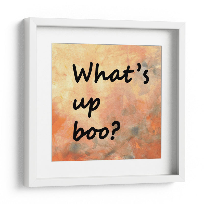 Fondo 1 ¿Qué pasa, Boo? Naranja Dorado Gris - Lori Ann Folz | Cuadro decorativo de Canvas Lab