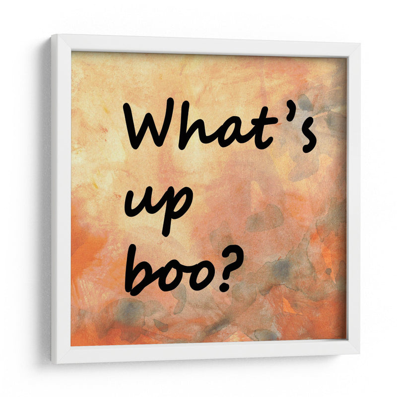 Fondo 1 ¿Qué pasa, Boo? Naranja Dorado Gris - Lori Ann Folz | Cuadro decorativo de Canvas Lab