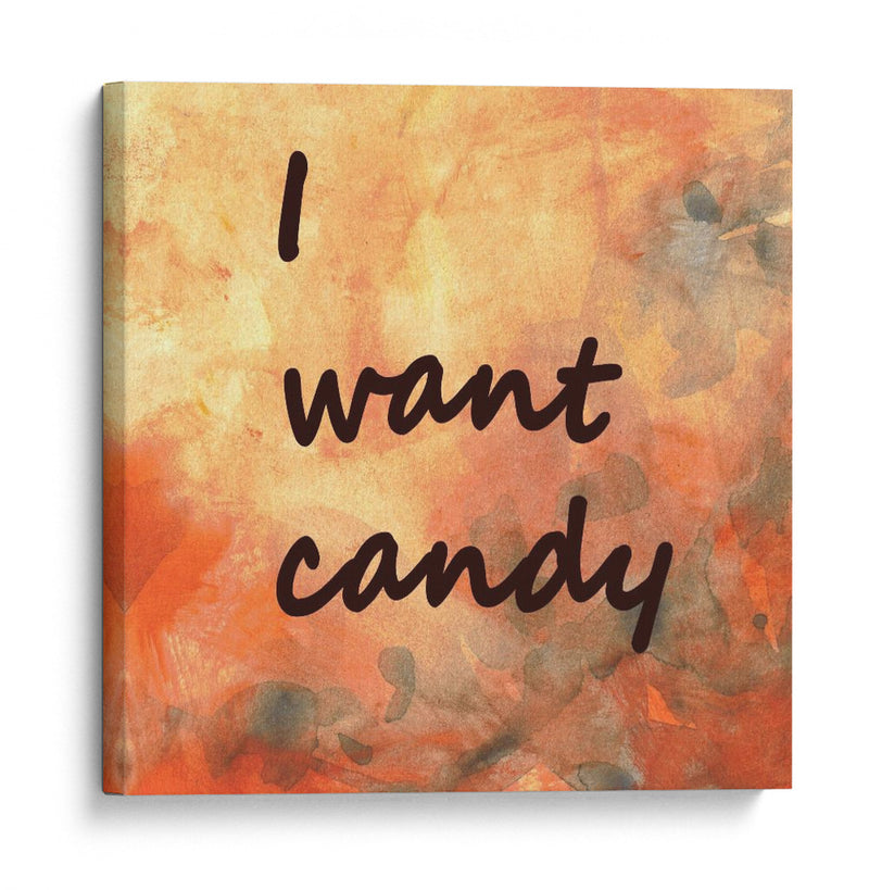 Fondo 1 Quiero Caramelo Naranja Dorado Gris - Lori Ann Folz | Cuadro decorativo de Canvas Lab