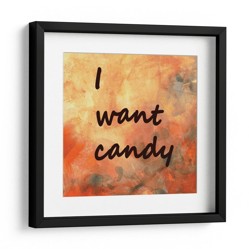 Fondo 1 Quiero Caramelo Naranja Dorado Gris - Lori Ann Folz | Cuadro decorativo de Canvas Lab